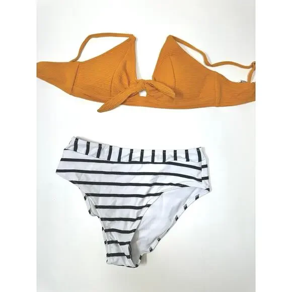 Two-Pieces Swimsuit Bikini Set Sz M - Picture 3 of 6